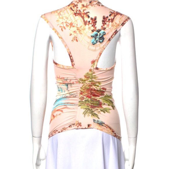 Roberto Cavalli Renaissance Print top - size small - Picture 4 of 4